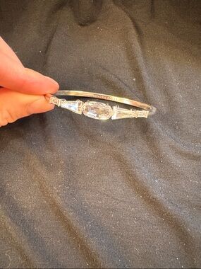 Kendra Scott Silver Clear Crystal Bangle Bracelet